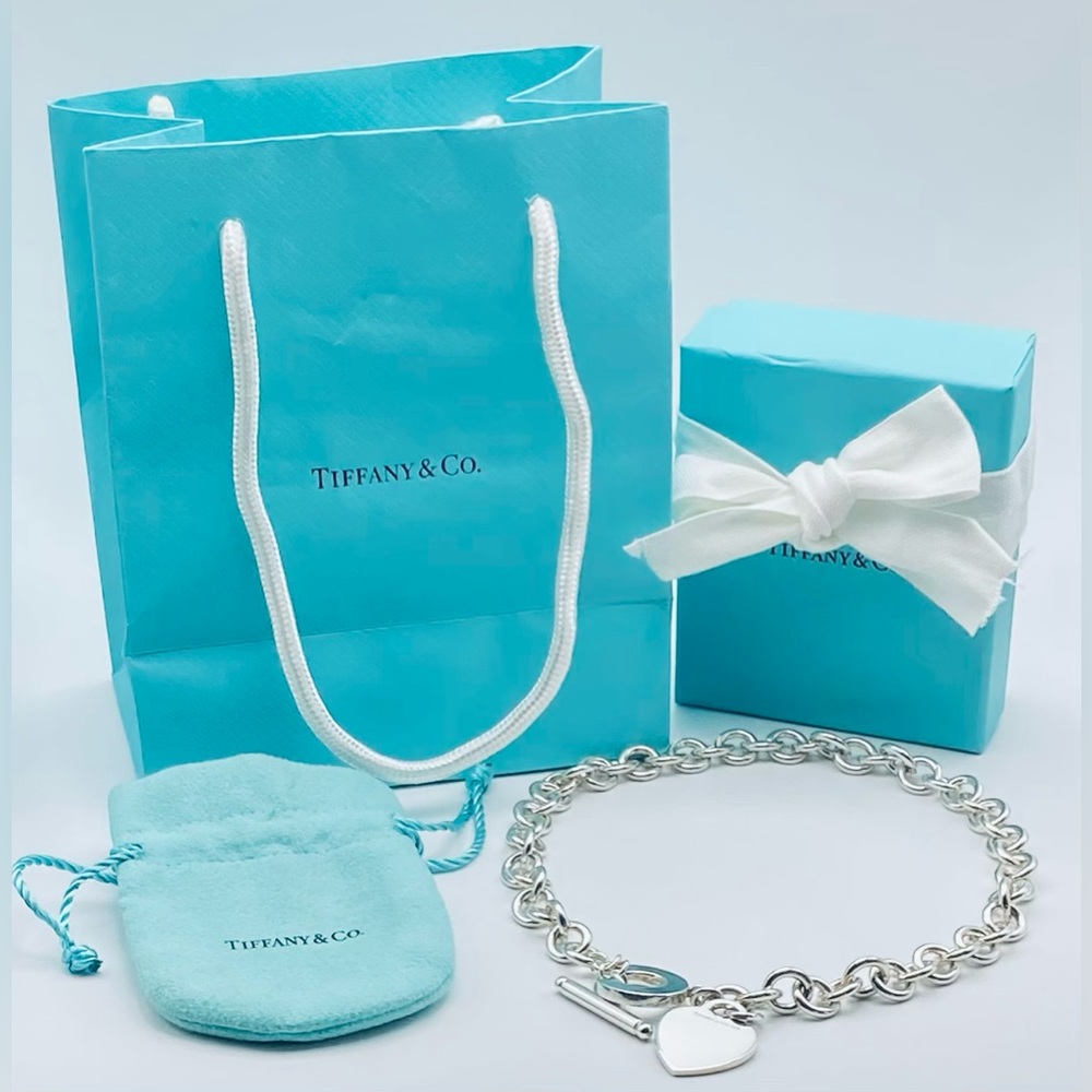 TIFFANY & CO RETURN TO TIFFANY HEART TAG TOGGLE NECKLACE 16”